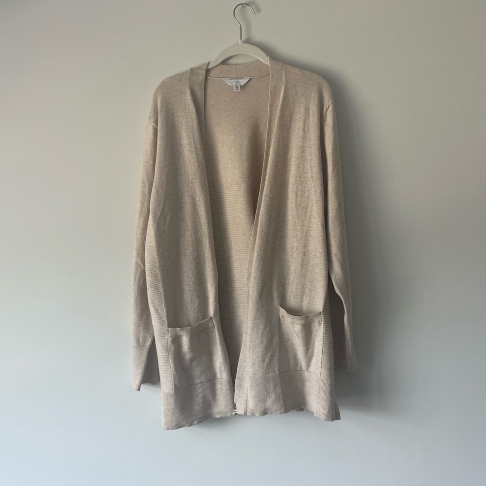 Beige Slouchy Cardigan